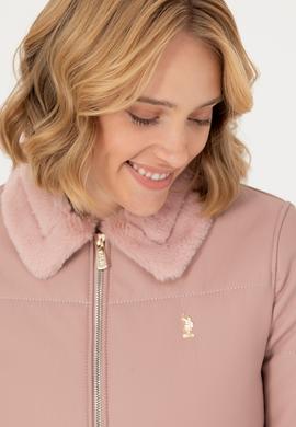 Kadın Açık Pembe Deri Ceket - 50279042001