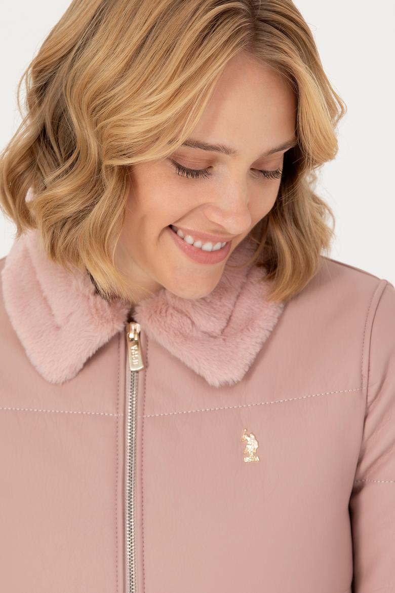 Kadın Açık Pembe Deri Ceket - 50279042001