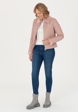 Kadın Açık Pembe Deri Ceket - 50279042001