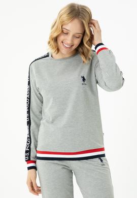 Kadın Gri Melanj Pijama Takımı - 50284386008