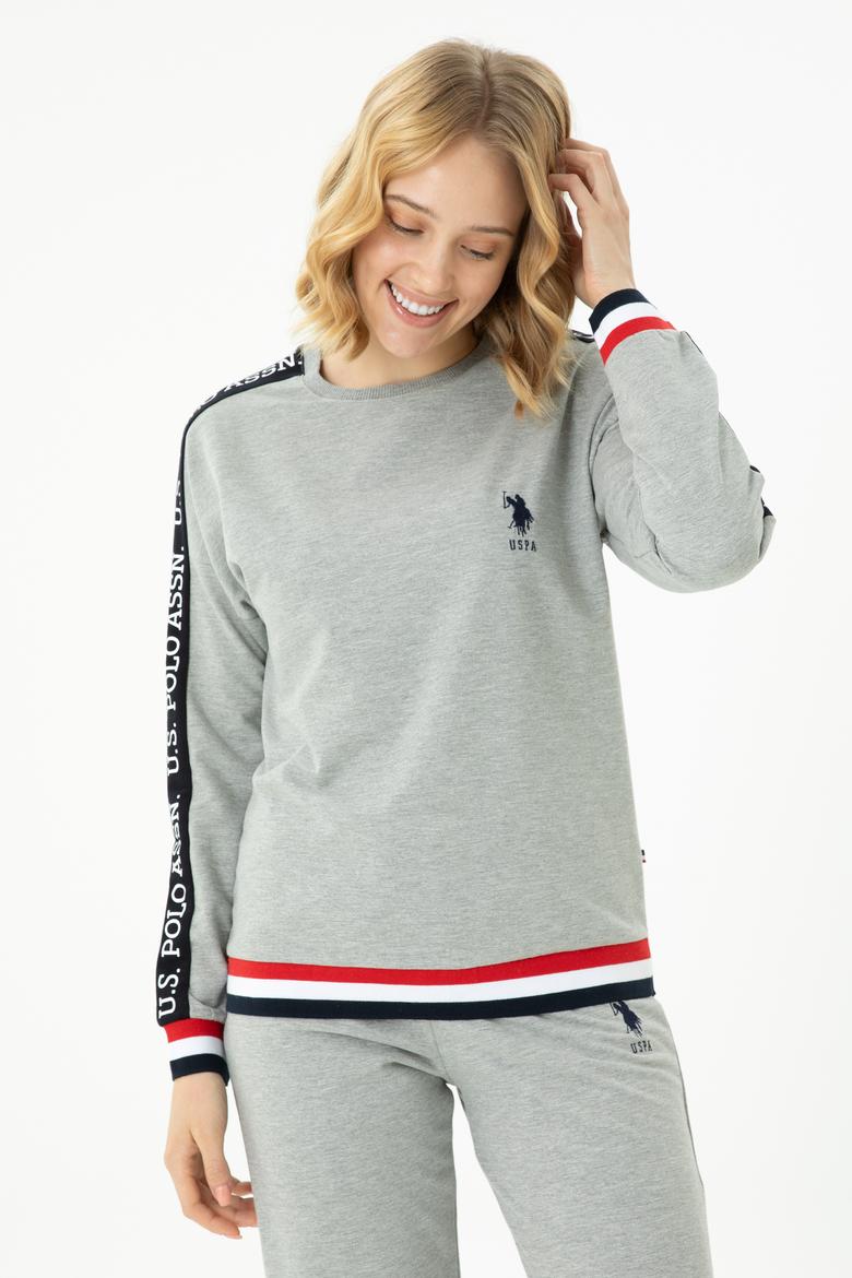 Kadın Gri Melanj Pijama Takımı - 50284386008