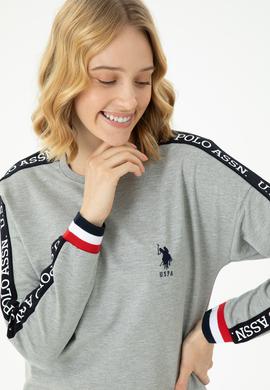 Kadın Gri Melanj Pijama Takımı - 50284386008