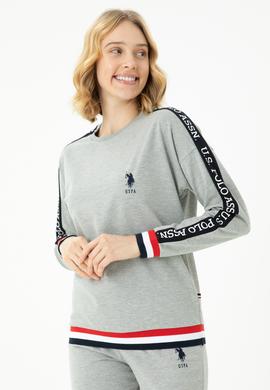 Kadın Gri Melanj Pijama Takımı - 50284386008