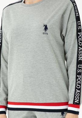 Kadın Gri Melanj Pijama Takımı - 50284386008