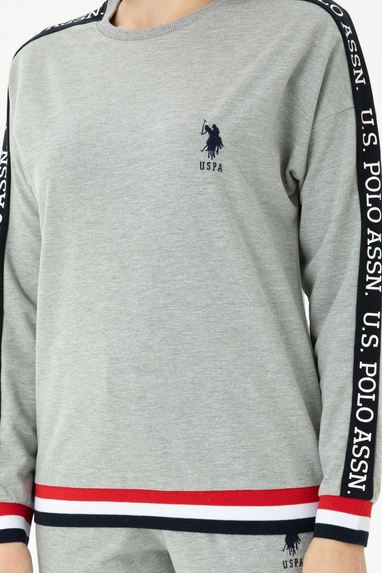 Kadın Gri Melanj Pijama Takımı - 50284386008