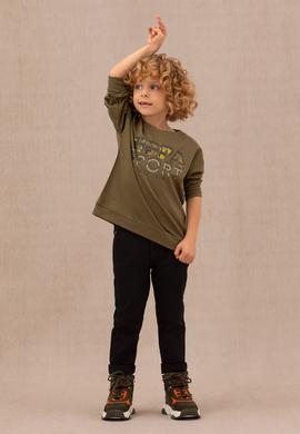 Erkek Çocuk Siyah Kanvas Pantolon - 50264044058