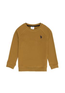 Erkek Çocuk Açık Haki Basic Bisiklet Yaka Sweatshirt - 50273756258