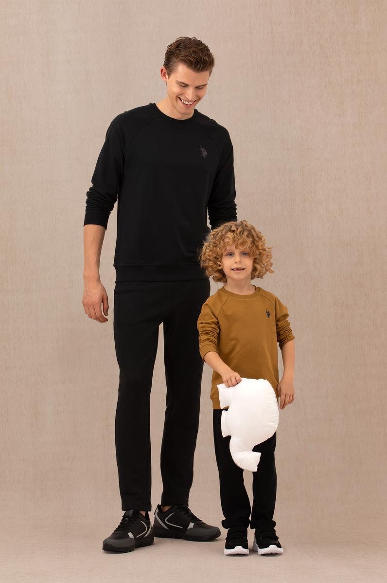 Erkek Siyah Basic Sweatshirt