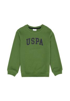 Erkek Çocuk Yeşil Basic Bisiklet Yaka Sweatshirt - 50273757035