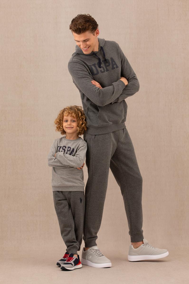 Erkek Çocuk Antrasit Melanj Eşofman Altı