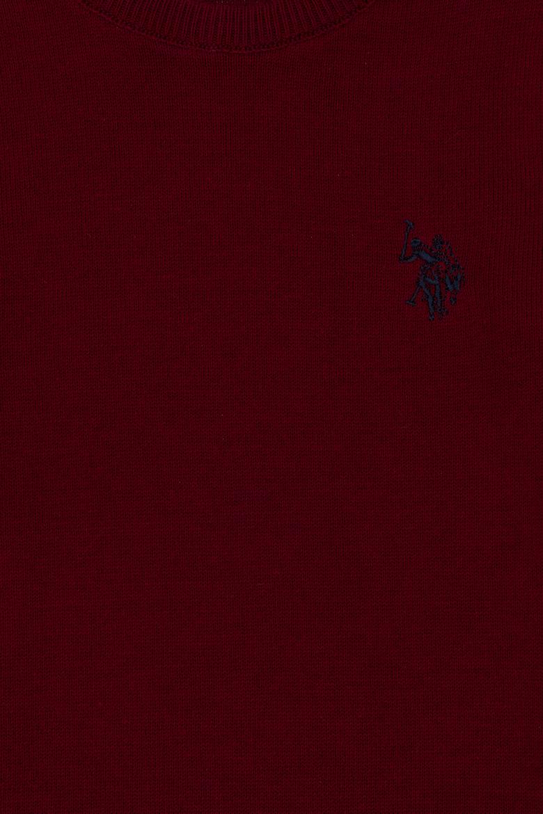 Erkek Çocuk Bordo Basic Bisiklet Yaka Kazak - 50275846028