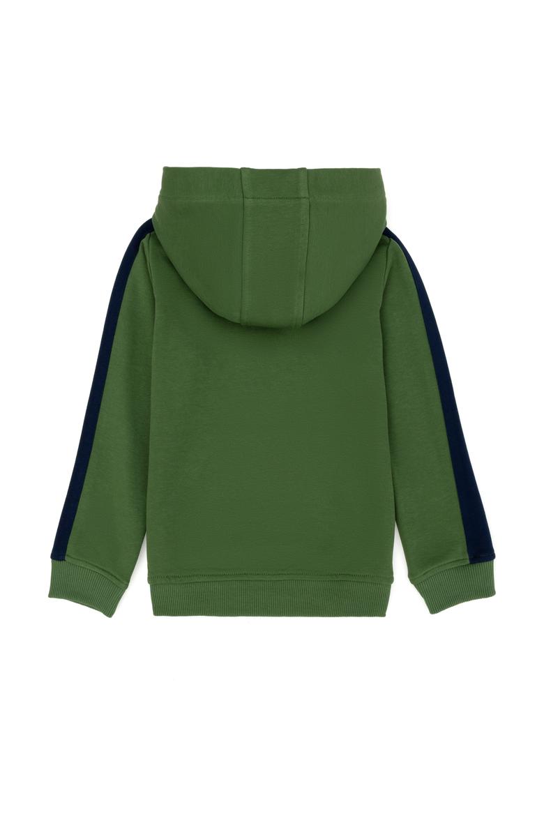 Erkek Çocuk Yeşil Kapüşonlu Sweatshirt - 50274241045