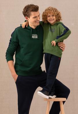 Erkek Çocuk Yeşil Kapüşonlu Sweatshirt - 50274241045