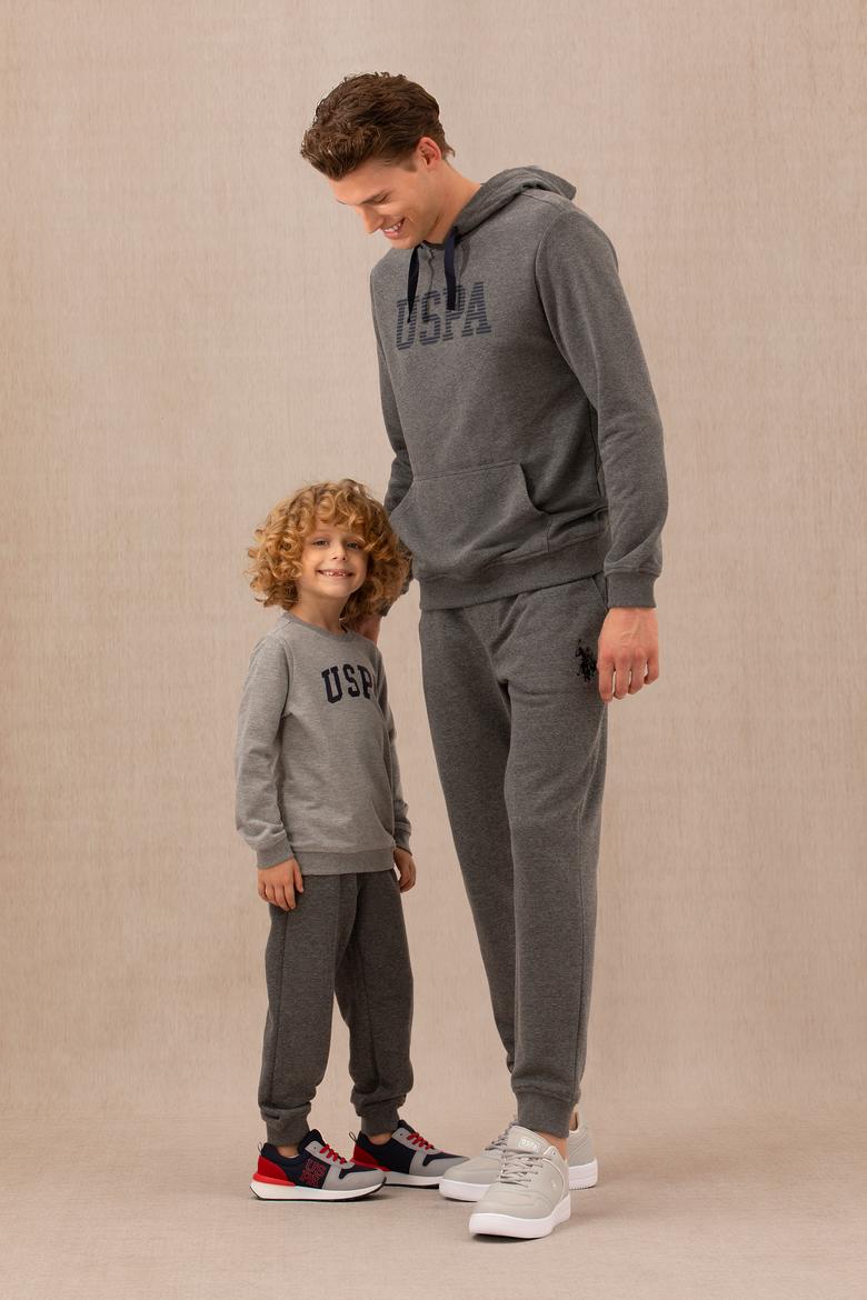 Erkek Antrasit Melanj Eşofman Altı