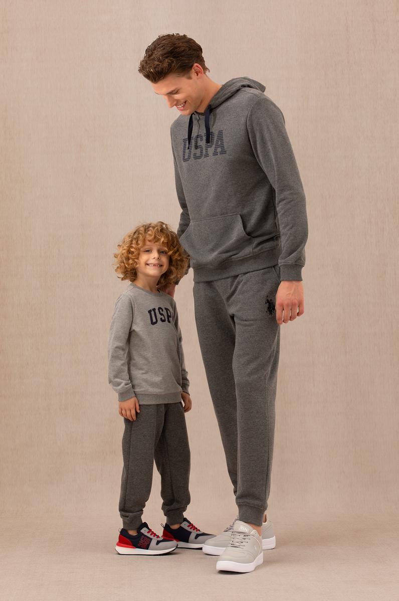 Erkek Antrasit Melanj Eşofman Altı