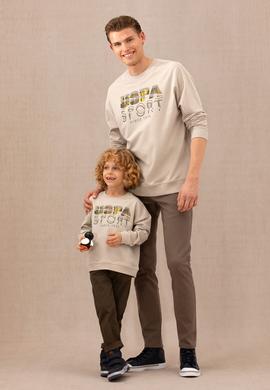 Erkek Bej Sweatshirt - 50270739041