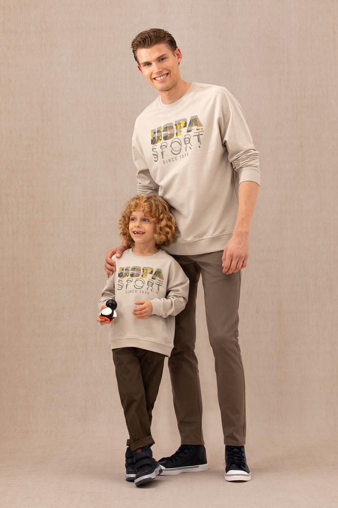 Erkek Bej Sweatshirt