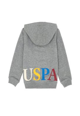 Erkek Çocuk Gri Melanj Kapüşonlu Sweatshirt - 50274217015