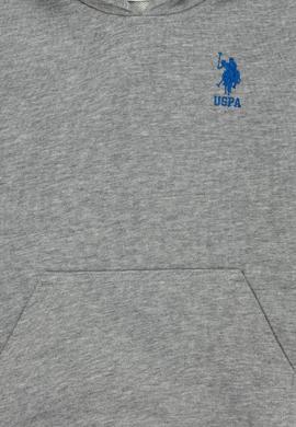 Erkek Çocuk Gri Melanj Kapüşonlu Sweatshirt - 50274217015