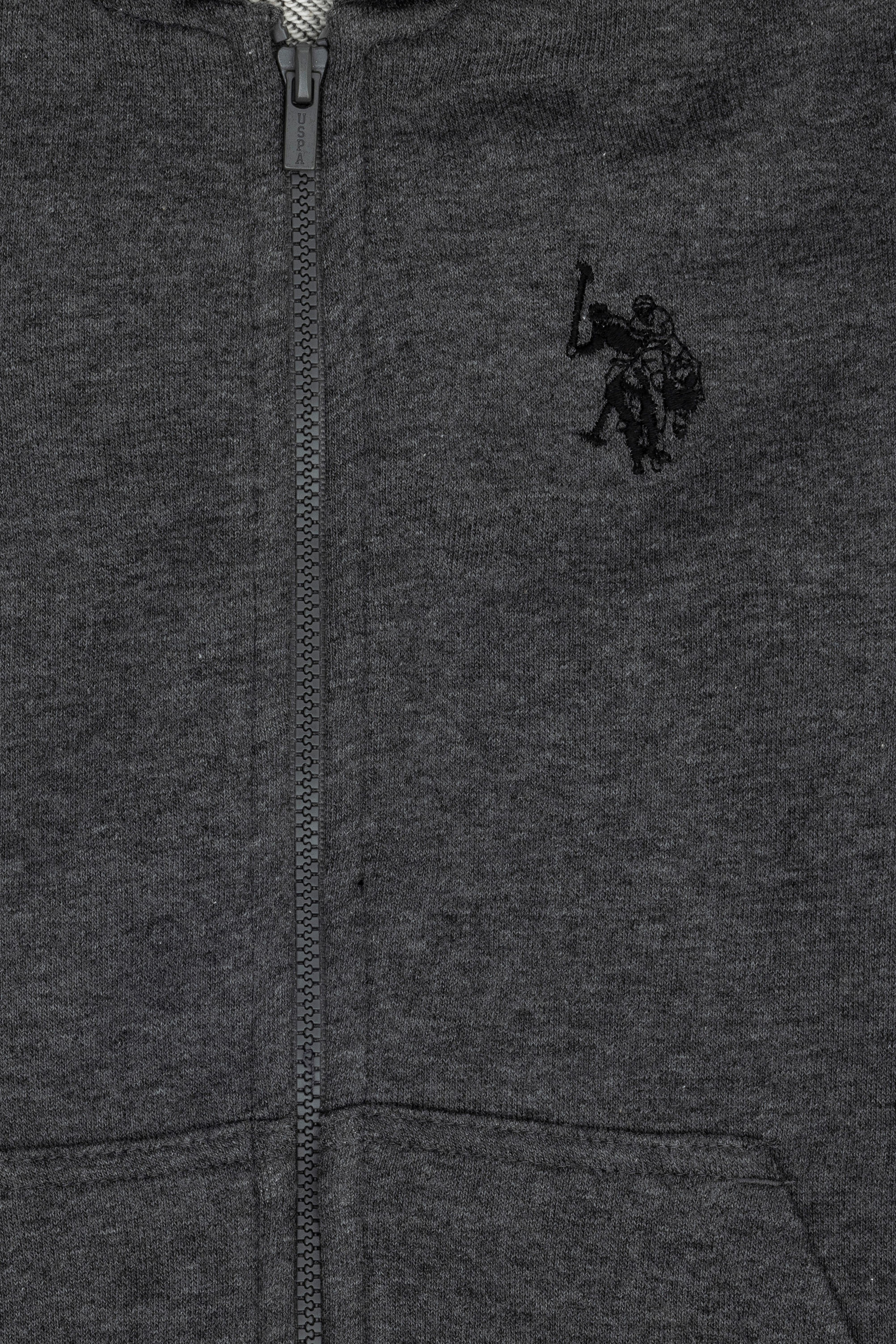 Erkek Çocuk Antrasit Melanj Basic Kapüşonlu Sweatshirt - Image 6