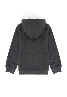 Erkek Çocuk Antrasit Melanj Basic Kapüşonlu Sweatshirt - 50273746100