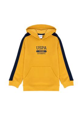 Erkek Çocuk Hardal Kapüşonlu Sweatshirt - 50274241023