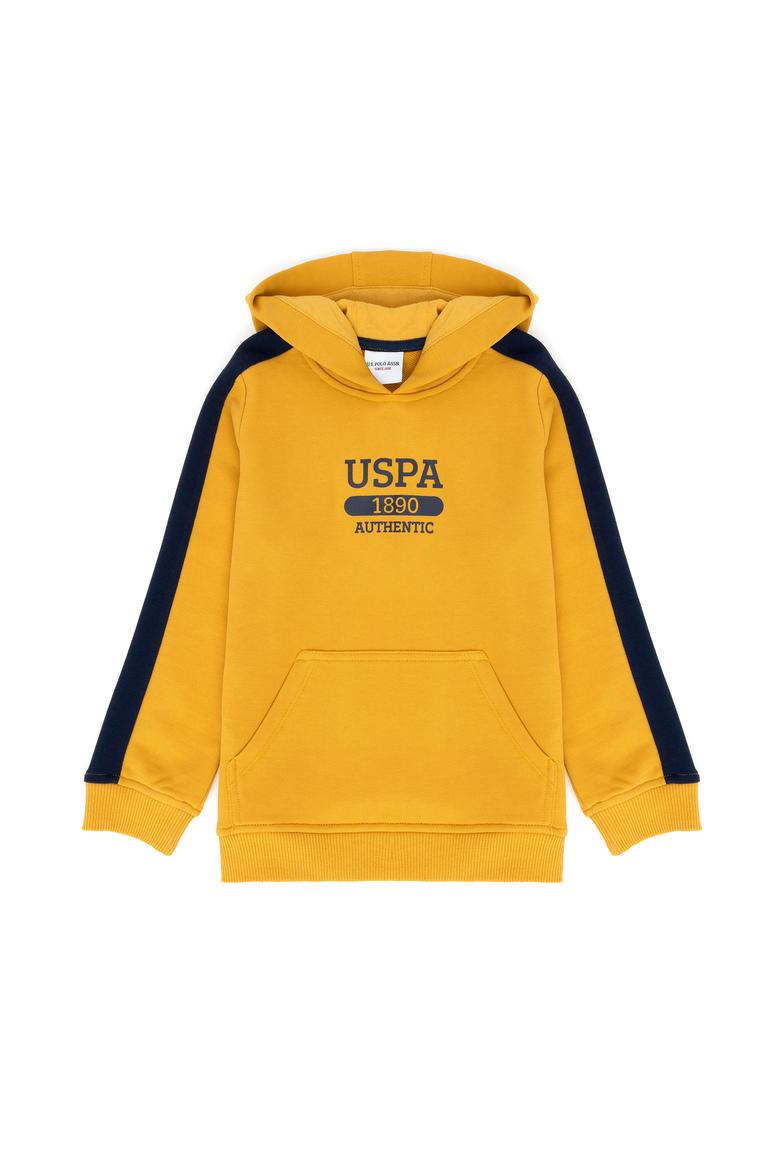 Erkek Çocuk Hardal Kapüşonlu Sweatshirt - 50274241023