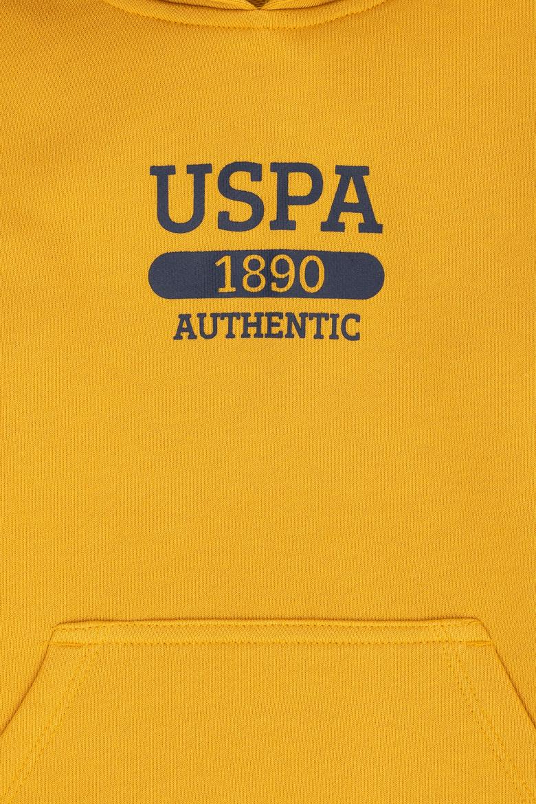 Erkek Çocuk Hardal Kapüşonlu Sweatshirt - 50274241023