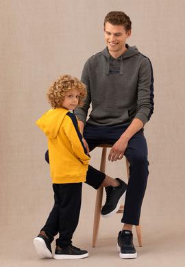 Erkek Çocuk Hardal Kapüşonlu Sweatshirt - 50274241023