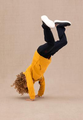 Erkek Çocuk Hardal Kapüşonlu Sweatshirt - 50274241023