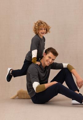 Erkek Çocuk Antrasit Bisiklet Yaka Sweatshirt - 50274452012