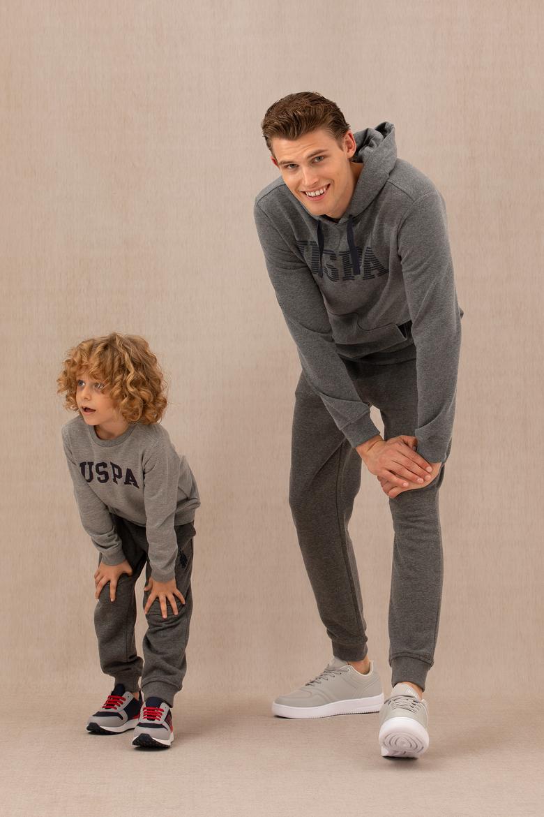 Erkek Antrasit Melanj Basic Sweatshirt