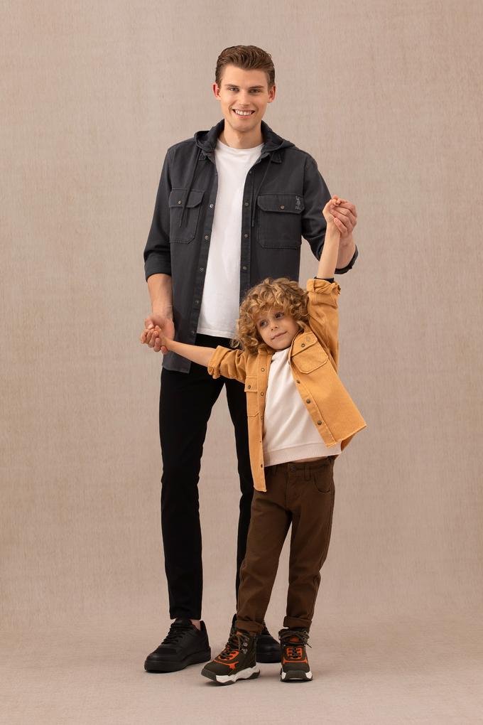 Erkek Siyah Kanvas Pantolon