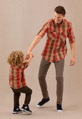 Erkek Çocuk Koyu Haki Kanvas Pantolon - 50271519045