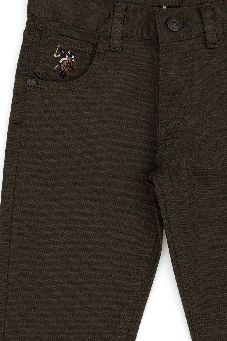 Erkek Çocuk Koyu Haki Kanvas Pantolon