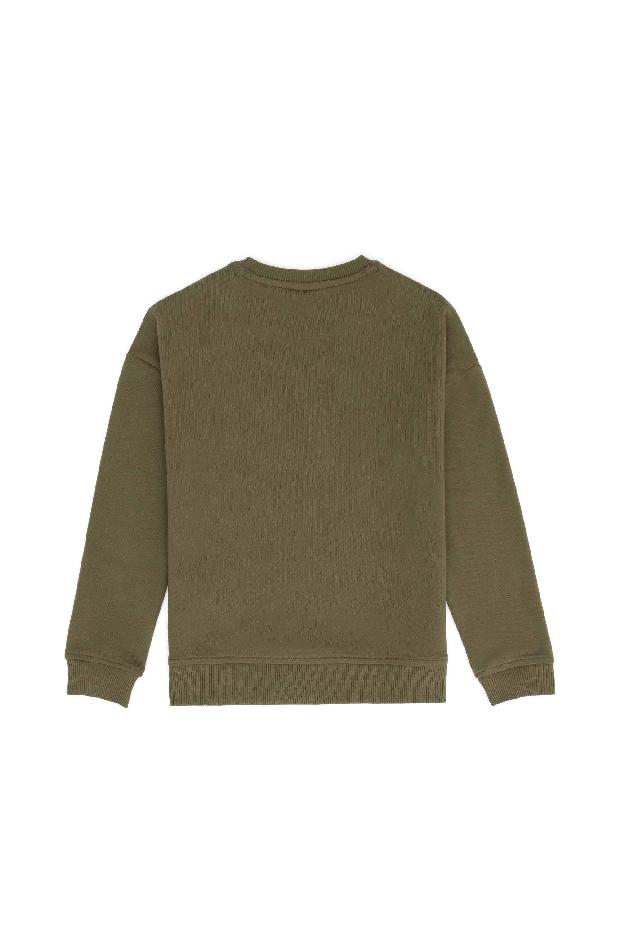 Çocuk Haki Bisiklet Yaka Sweatshirt - Image 5