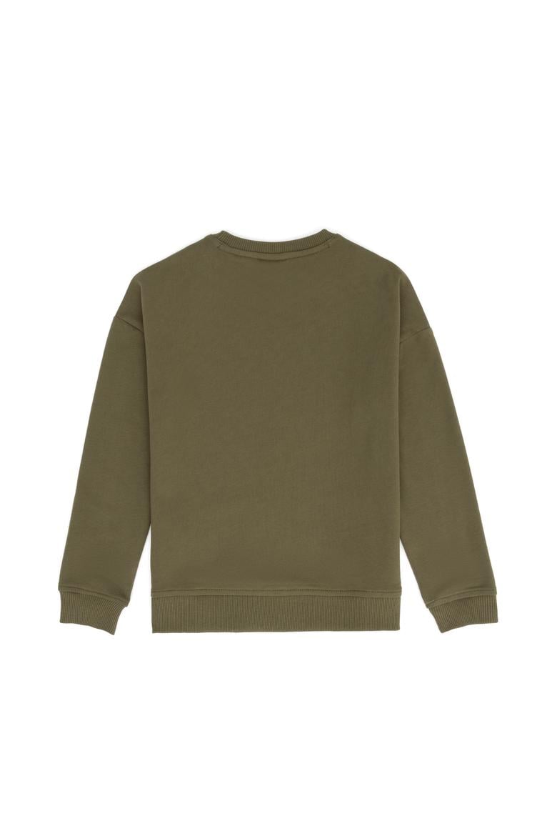 Çocuk Haki Bisiklet Yaka Sweatshirt - 50270740025