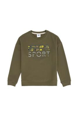 Çocuk Haki Bisiklet Yaka Sweatshirt - 50270740025