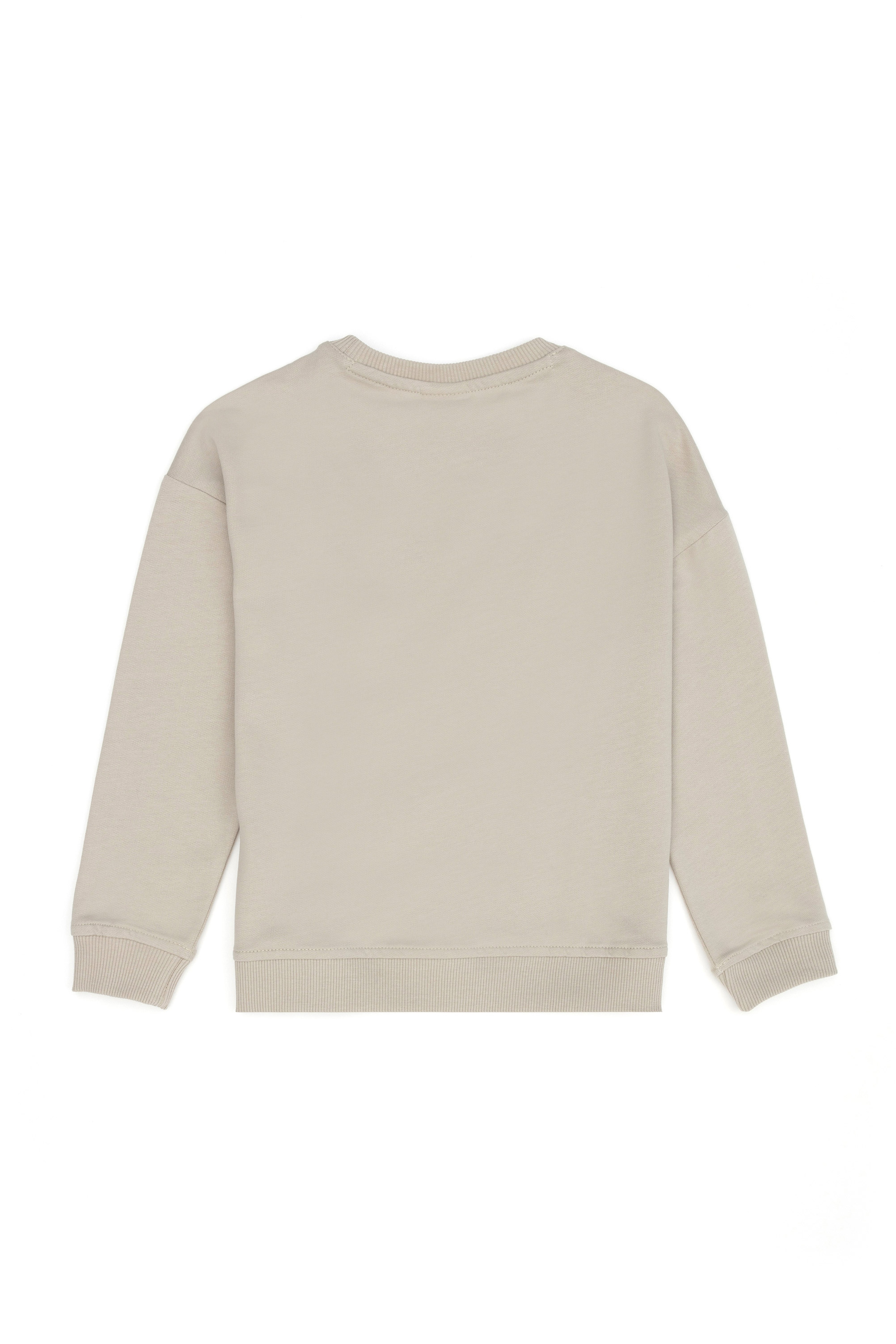 Erkek Çocuk Bej Bisiklet Yaka Sweatshirt