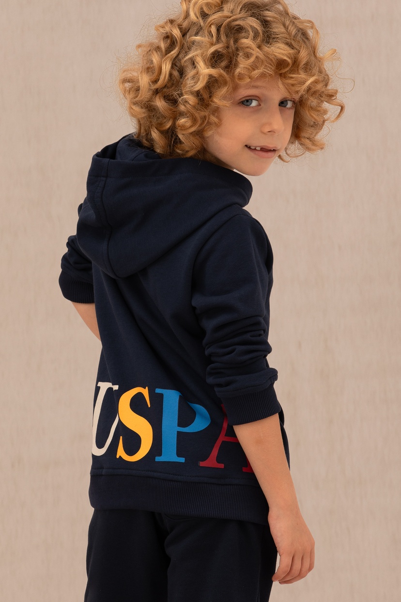 Erkek Çocuk Lacivert Kapüşonlu Sweatshirt