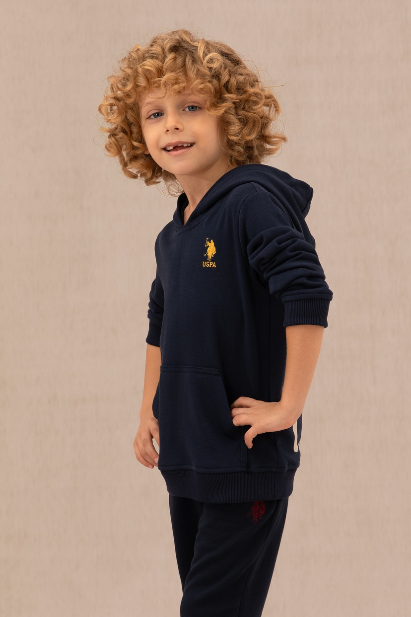 Erkek Çocuk Lacivert Kapüşonlu Sweatshirt