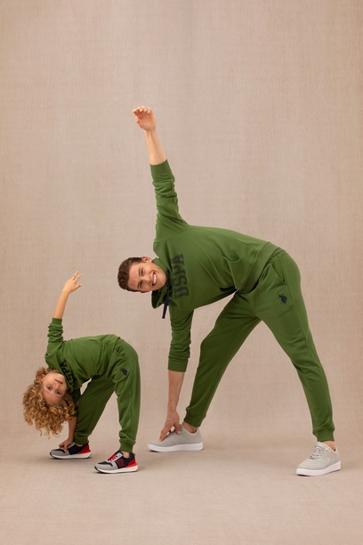 Erkek Yeşil Basic Sweatshirt