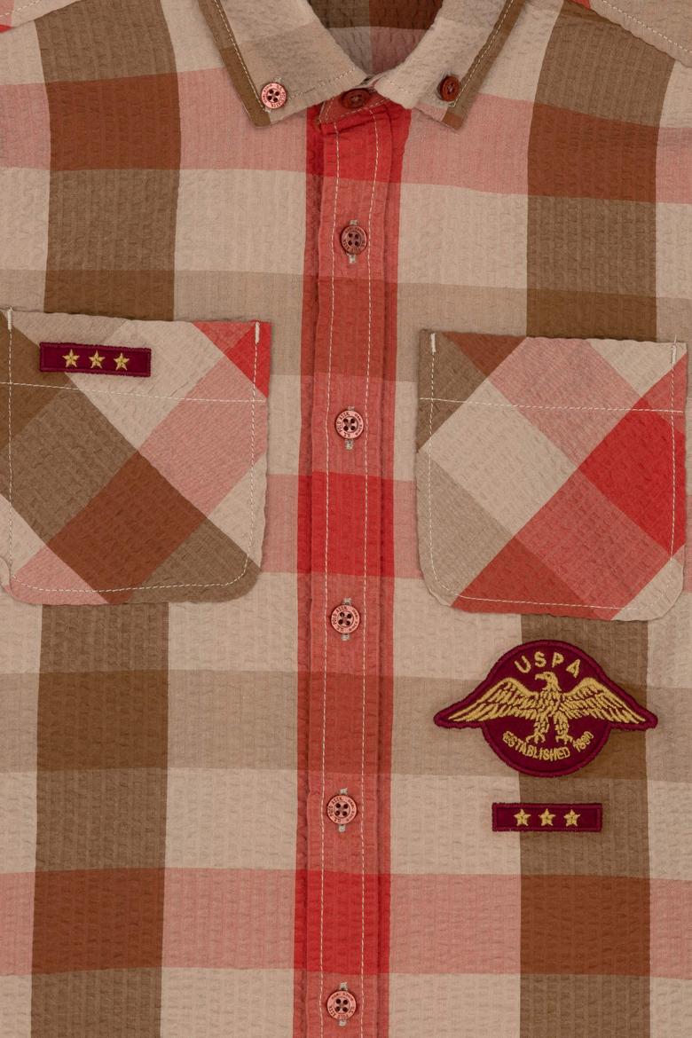 Erkek Çocuk Kiremit Uzun Kollu Gömlek - 50272387024