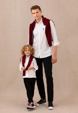 Erkek Beyaz Uzun Kollu Basic Gömlek - 50277310008