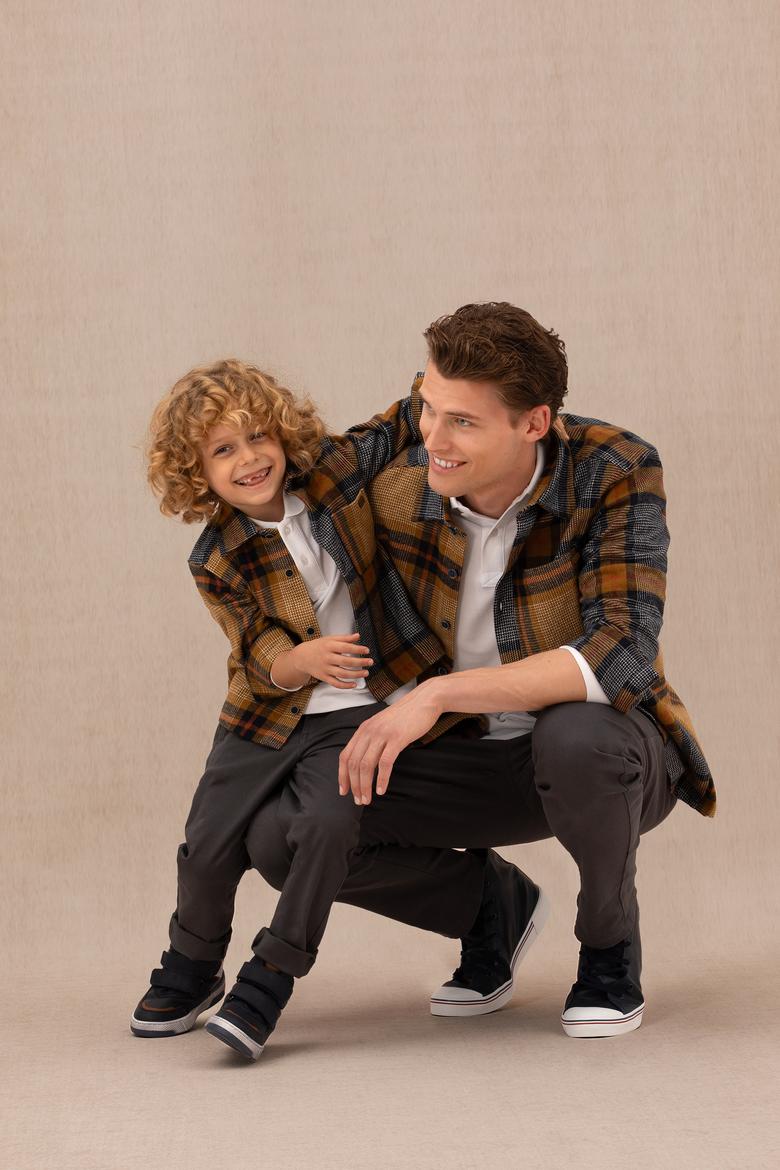 Erkek Çocuk Lacivert Uzun Kollu Gömlek