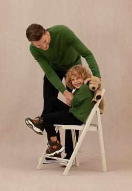 Erkek Çocuk Yeşil Basic Kazak - 50275846058