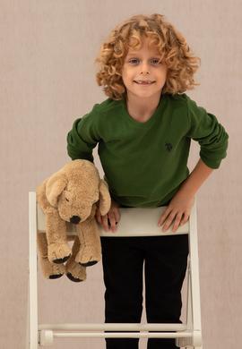 Erkek Çocuk Yeşil Basic Kazak - 50275846058