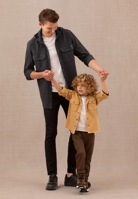 Erkek Çocuk Kum Uzun Kollu Kapüşonlu Gömlek - 50272786001