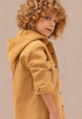 Erkek Çocuk Kum Uzun Kollu Kapüşonlu Gömlek - 50272786001