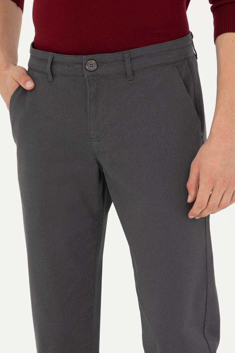 Erkek Antrasit Kanvas Pantolon - 50275530043